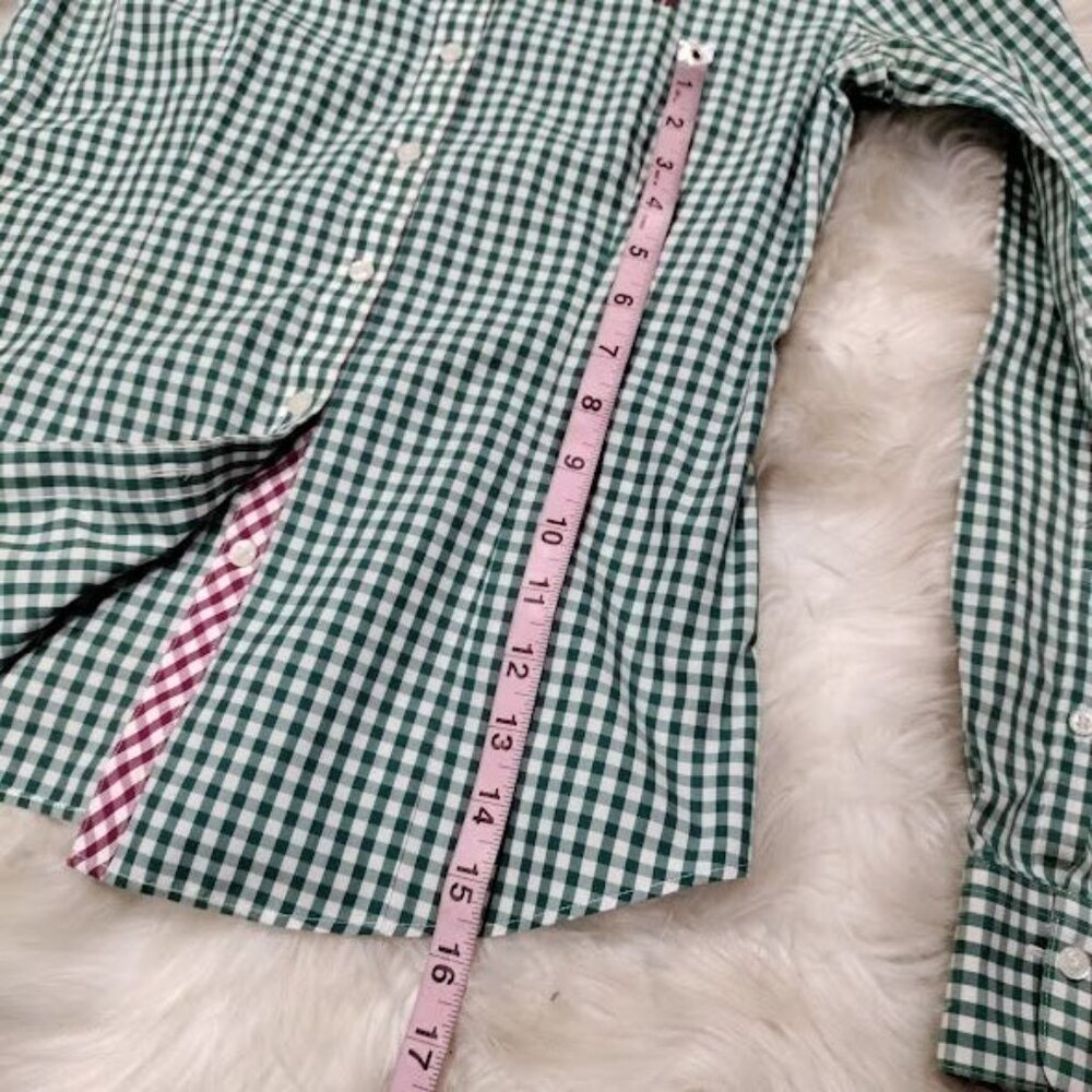 Brooks Brothers 346 Preppy Checkered Button-Down Shirt Boys Green White Size 2 - Picture 10 of 10